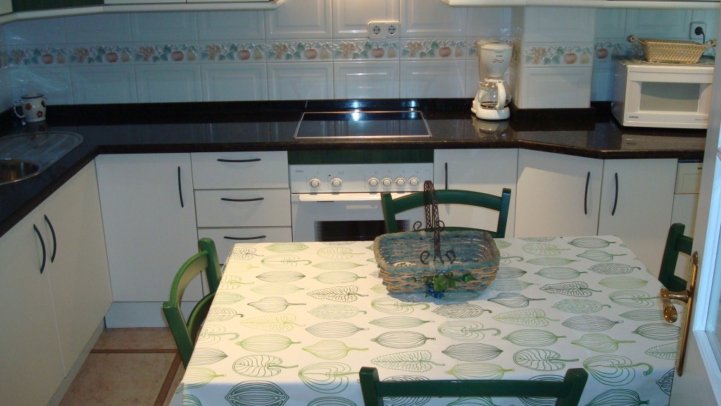 the kitchen